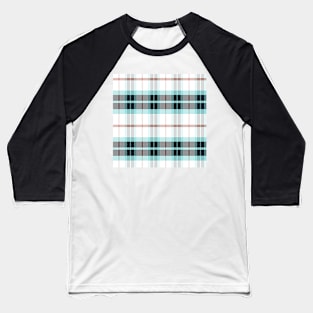 Summer  Aesthetic Ossian 1 Hand Drawn Textured Plaid Pattern Baseball T-Shirt